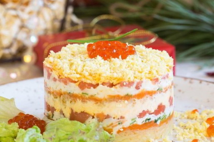 Mimosa Salad with Salmon