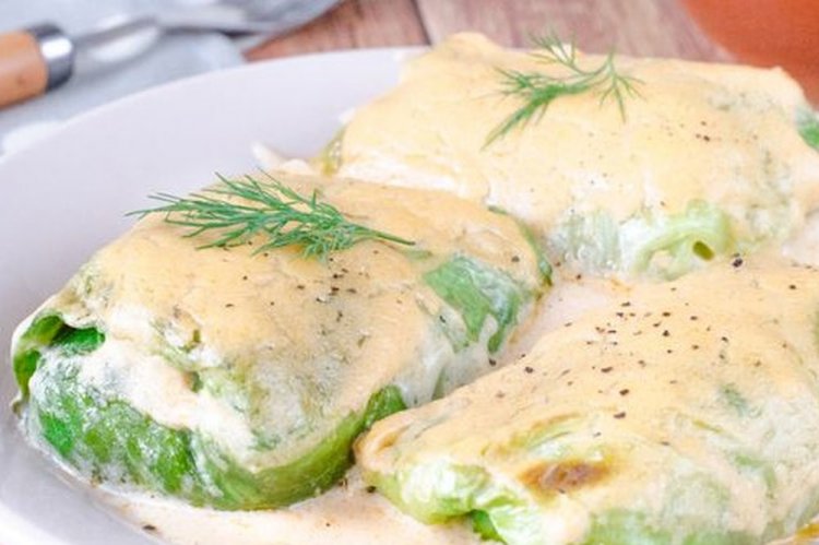 Cabbage Rolls with Béchamel Sauce in the Oven
