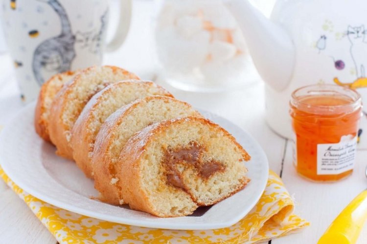 Brazo de gitano con leche condensada