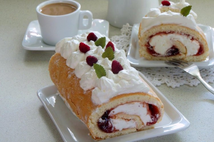 Brazo de gitano con queso crema