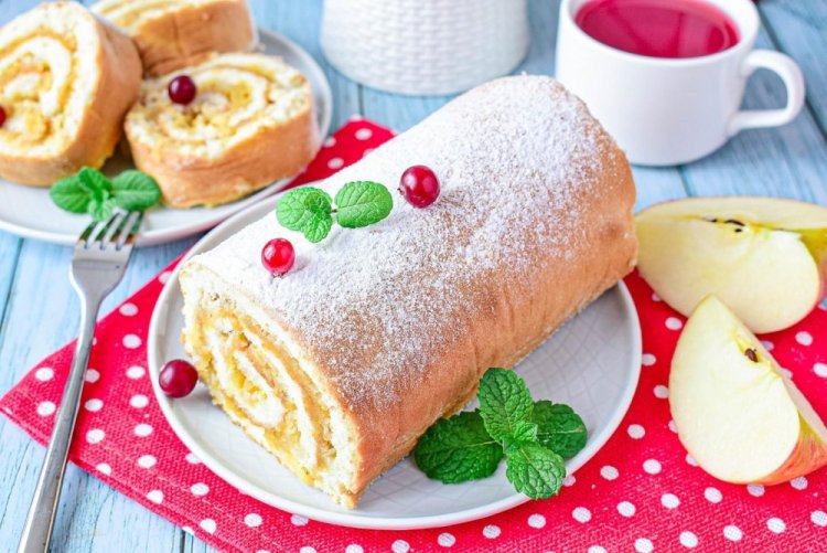 Brazo de gitano con manzanas