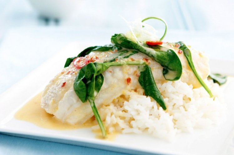 Pike Perch with Rice in the Oven