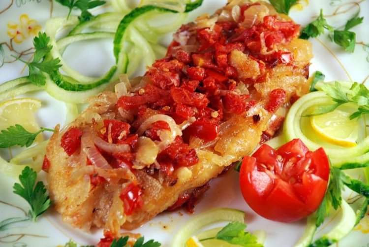Pike Perch Baked with Vegetables