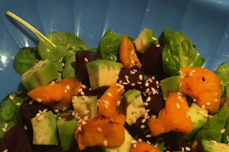 Healthy Beetroot, Avocado, and Pumpkin Salad