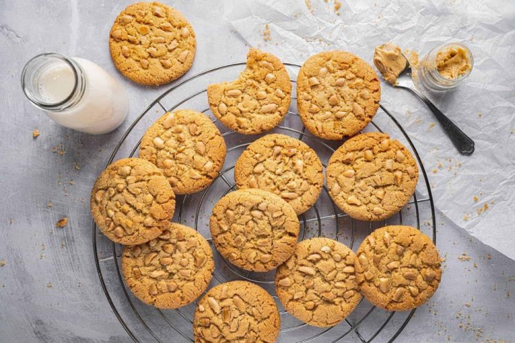 Galletas saludables con crema de cacahuete