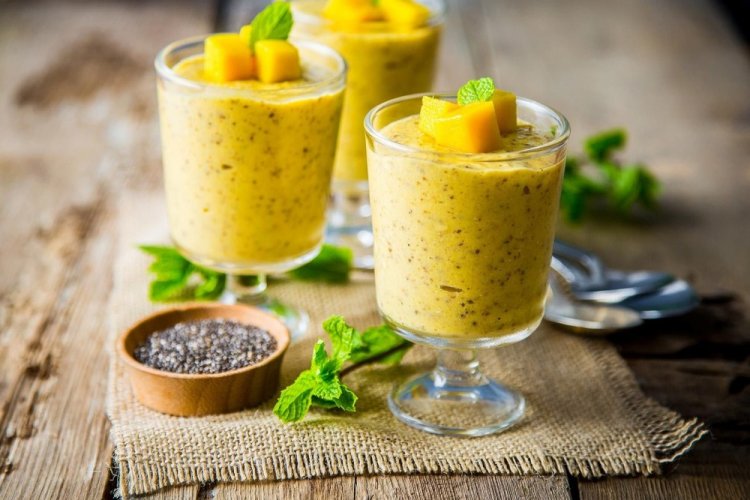 Smoothie exótico con semillas de chía
