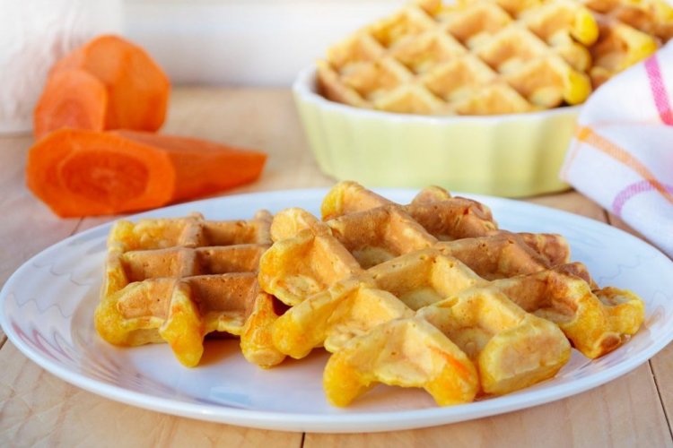 Gofres de zanahoria saludables