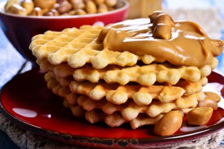 Gofres de cacahuete saludables