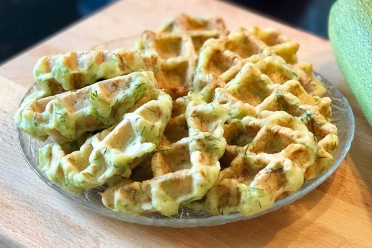 Gofres de calabacín saludables