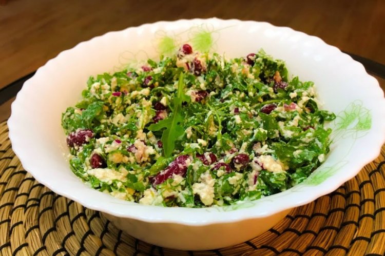 Ensalada con requesón y judías