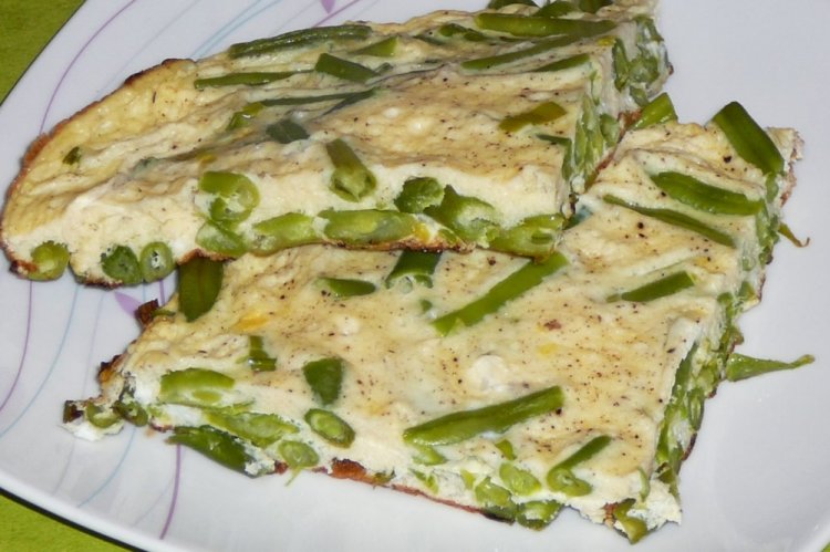 Tortilla con judías verdes