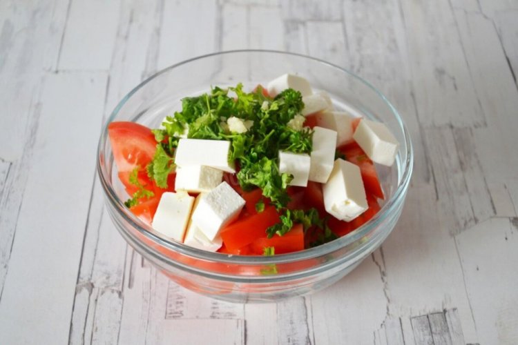 Healthy Crab Stick and Feta Salad