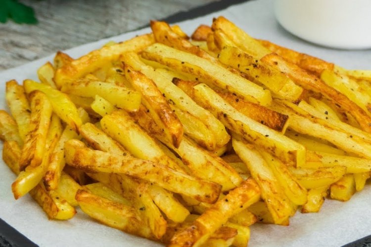 Diet Oven-Baked French Fries with Egg White