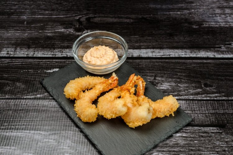 Camarones tempura al horno