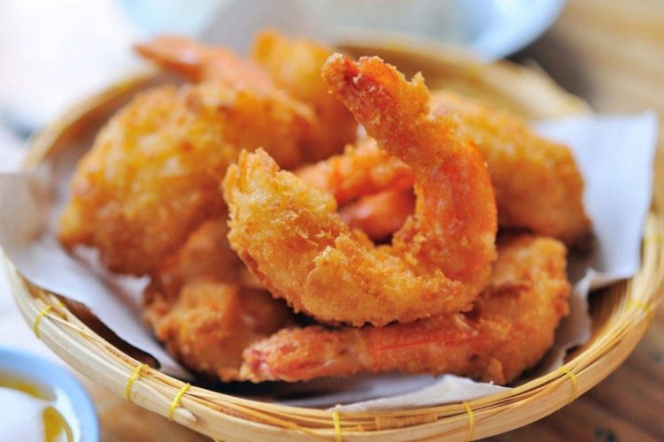 Camarones tempura fritos