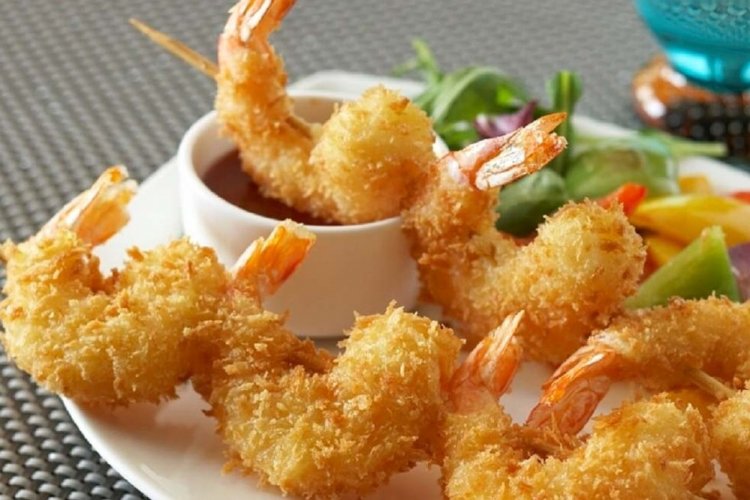 Camarones tempura en pan rallado panko