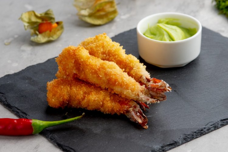 Camarones tempura en freidora de aire