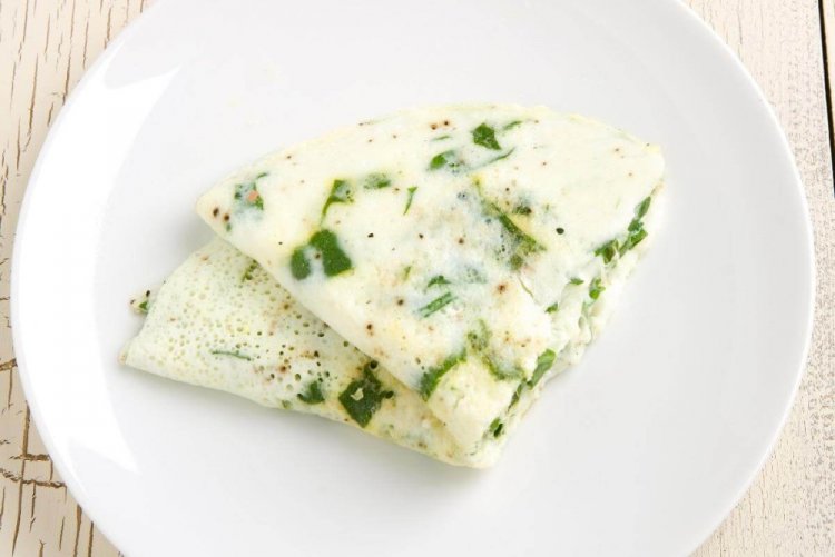 Tortilla de claras con hierbas