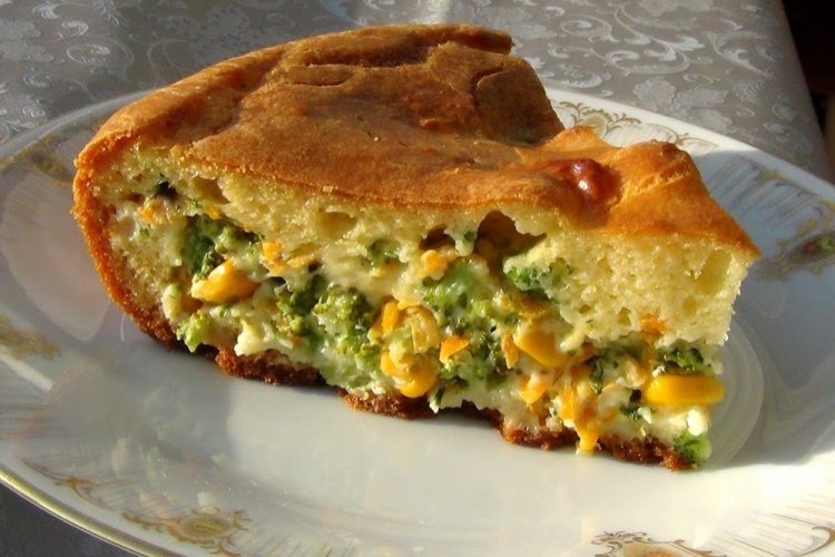 Lean Pour-Over Pie with Vegetables
