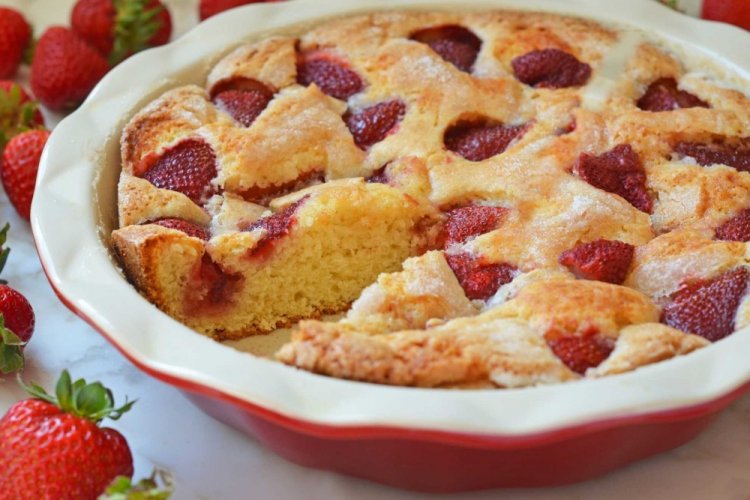 Strawberry Kefir Cake