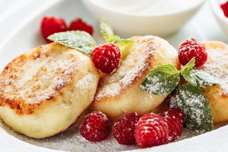 Tortitas de Requesón con Frambuesas