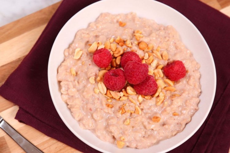Gachas de Avena con Frambuesas