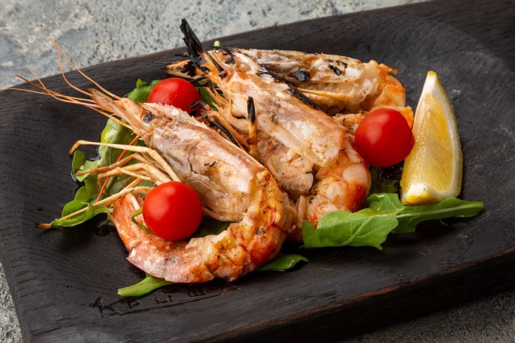 Langoustines in Wine Marinade on the Grill