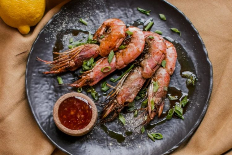 Langoustines in Adjika on the Grill