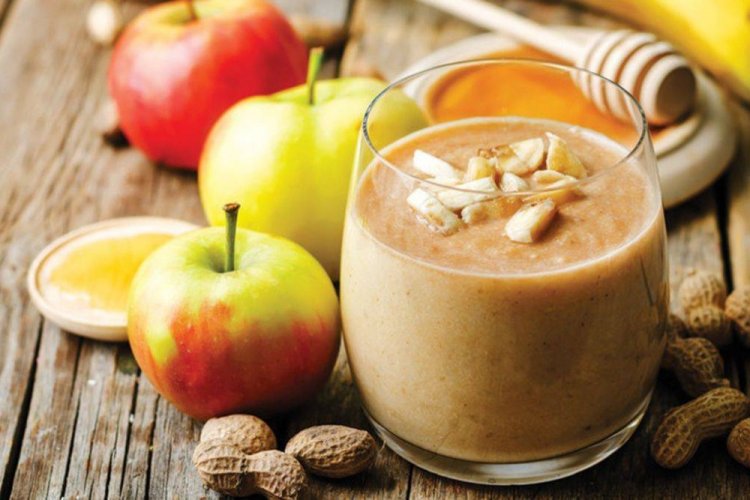 Batido de albaricoques y manzanas