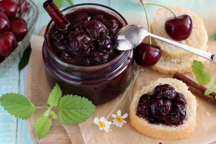 Cherry Jam with Cocoa for Winter