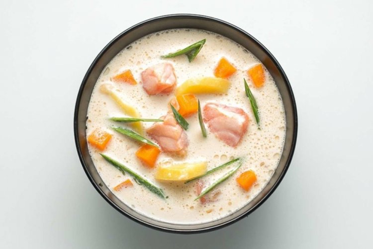 Japanese Creamy Salmon Soup