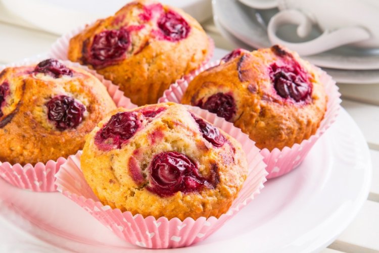 Muffins de cerezas