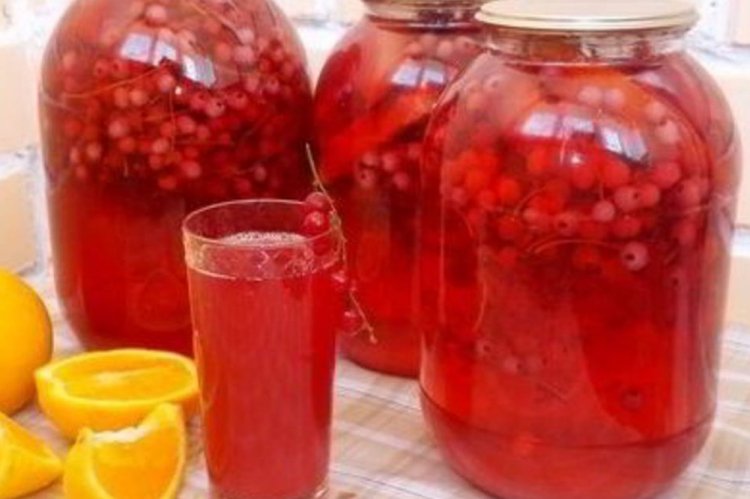 Compota de grosella roja con naranja para el invierno