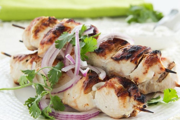 Carp Skewers Marinated in Beer