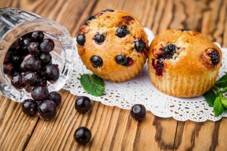 Muffins de grosella negra