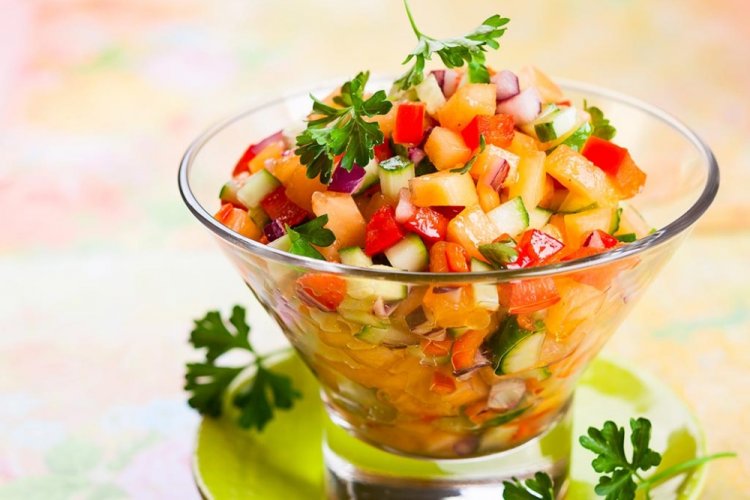 Cucumber Peach Salsa