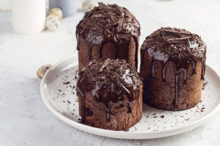 Kulich de requesón y chocolate para Pascua