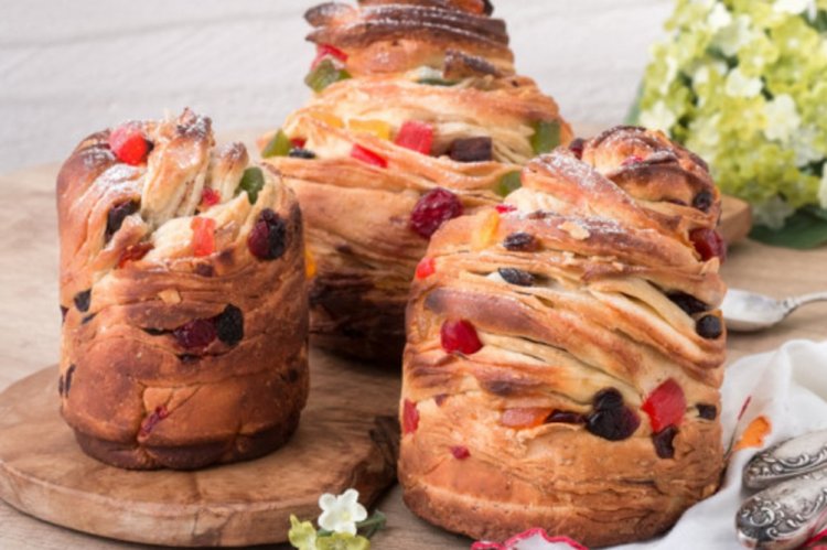 Kulich craffin con pasas y frutas confitadas