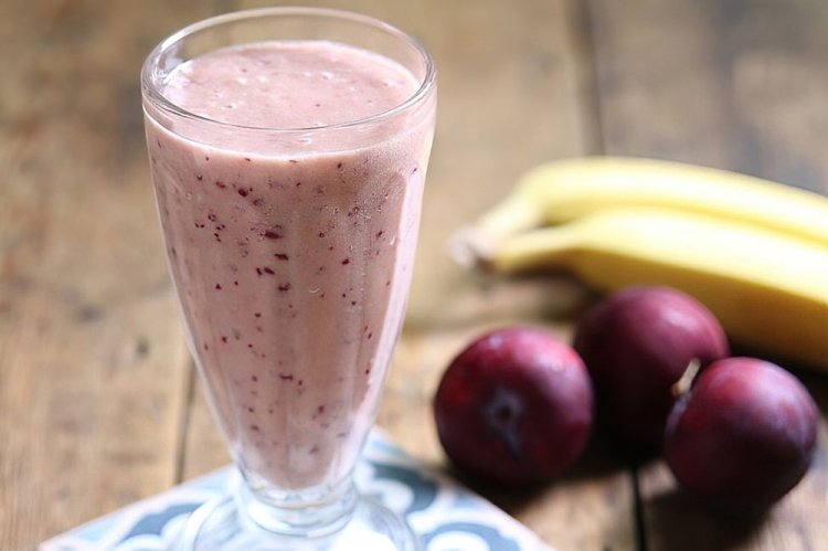 Batido de kéfir con ciruela