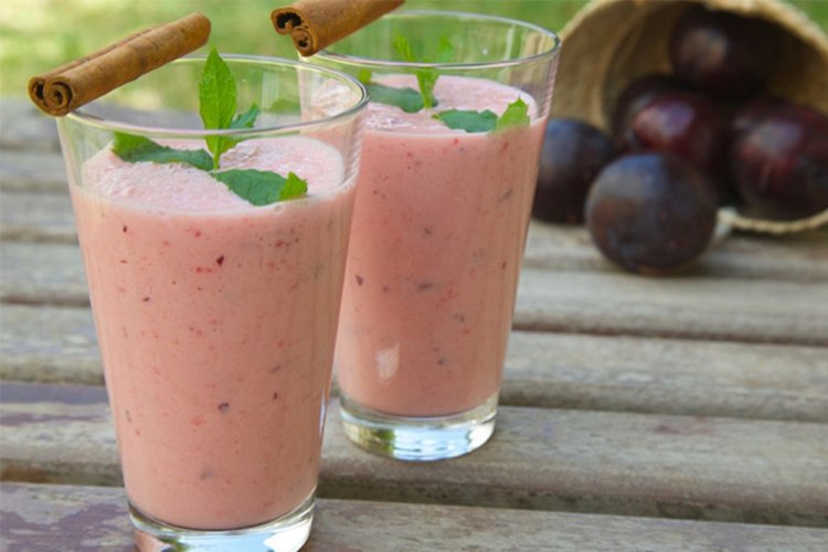 Batido de plátano y ciruela