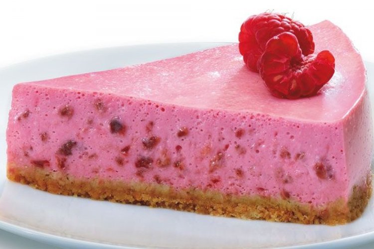 Tarta de queso de frambuesa sin hornear