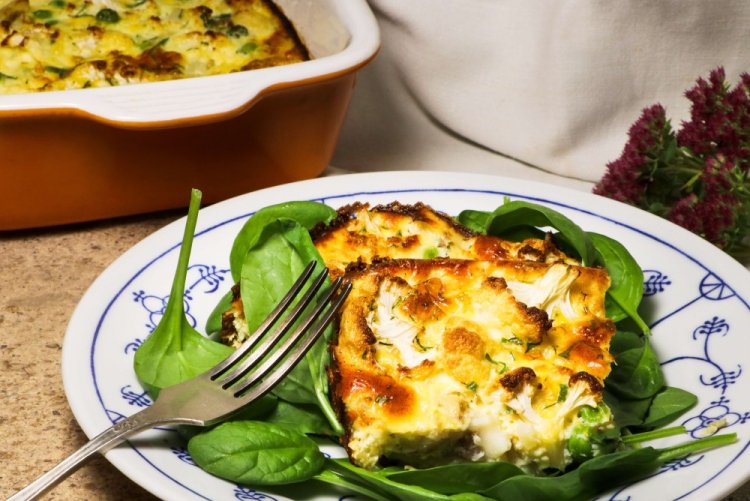 Cazuela de Cuaresma con coliflor y judías verdes