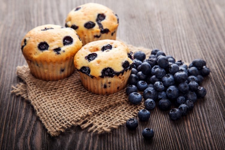 Muffins de arándanos