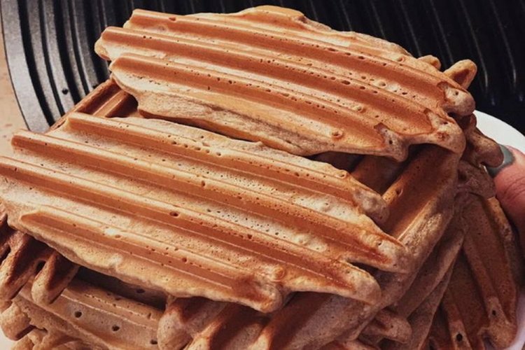 Gofres de chocolate a la parrilla