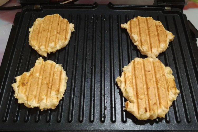 Gofres de coco a la parrilla