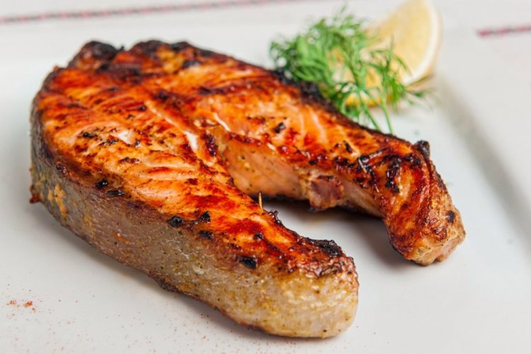 Filete de trucha con mostaza a la parrilla