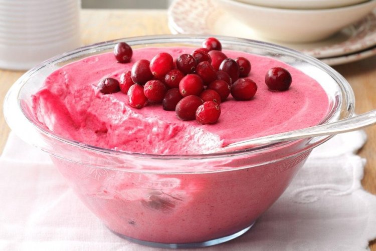 Cottage Cheese Dessert with Lingonberries