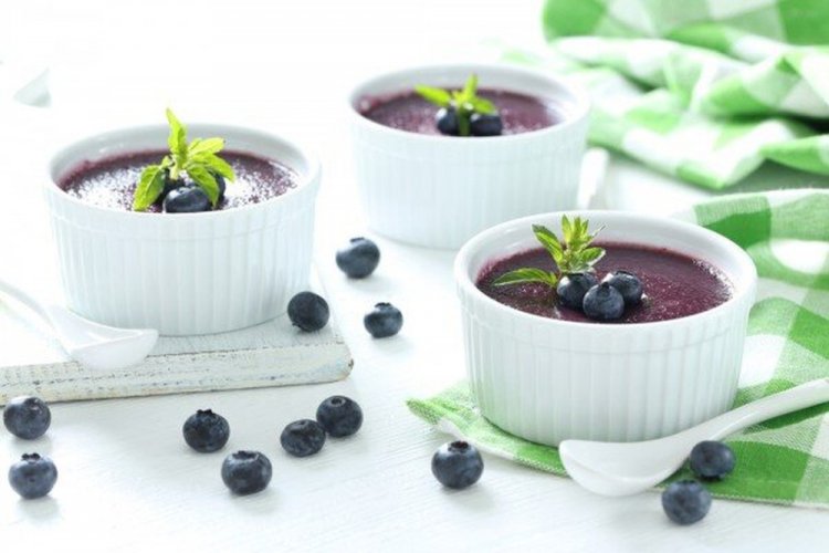 Blueberry Semolina Mousse