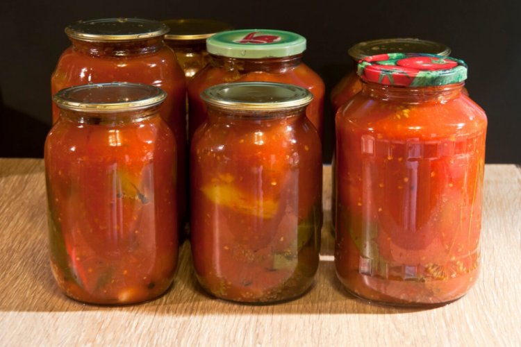 Grated Cucumbers in Tomato for Winter