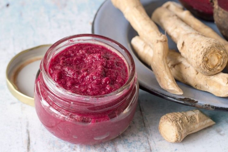 Pickled Horseradish with Beets